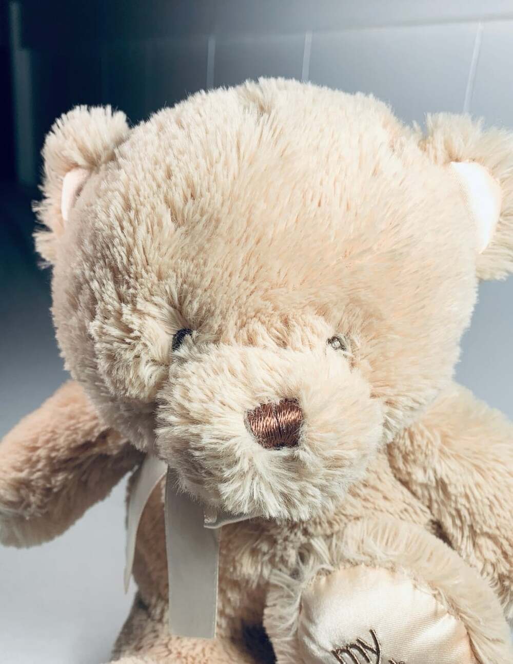 Baby Gund My First Teddy Bear Plush Tan Beige Stuffed Animal Sewn Eyes 10”